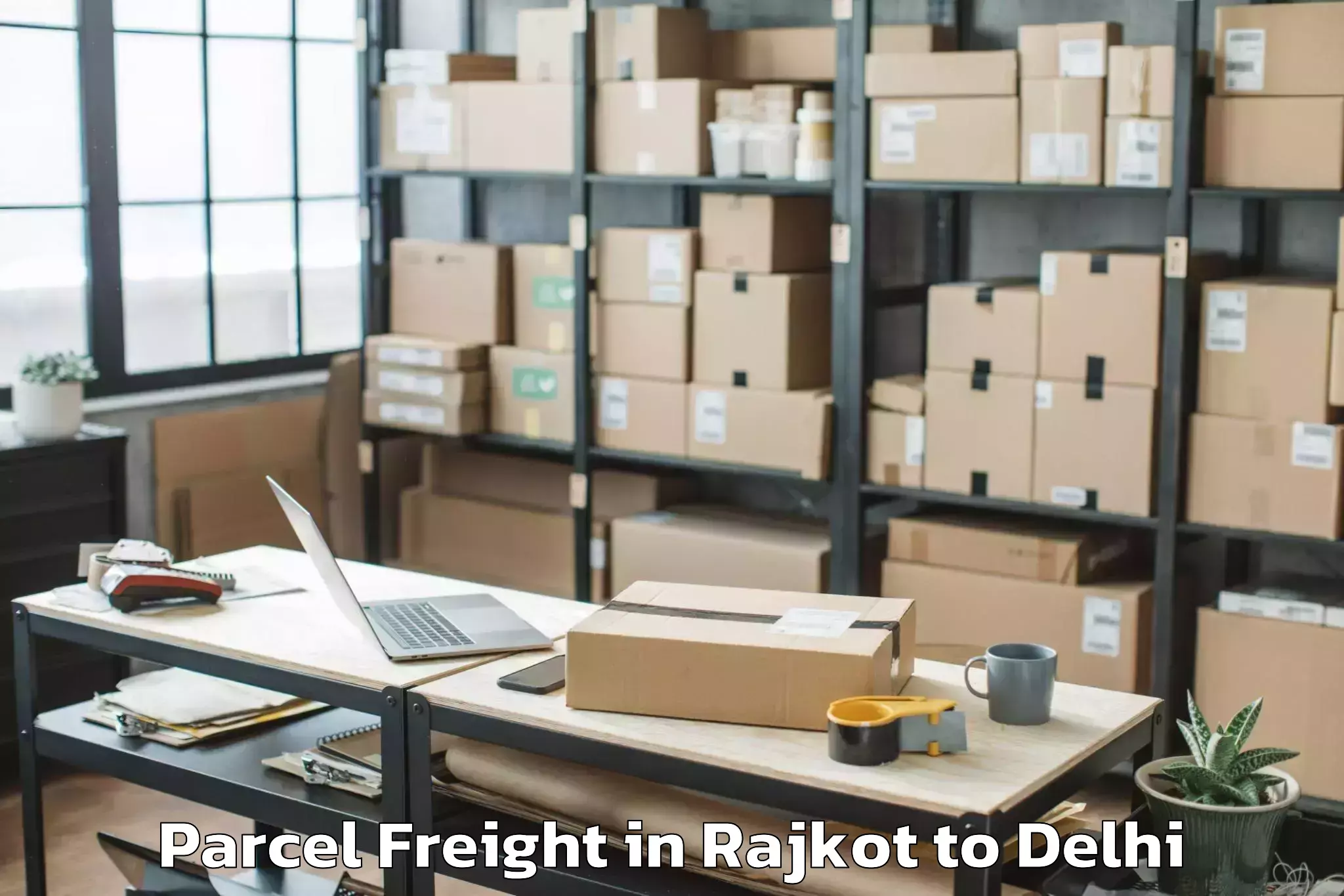 Quality Rajkot to University Of Delhi New Delhi Parcel Freight